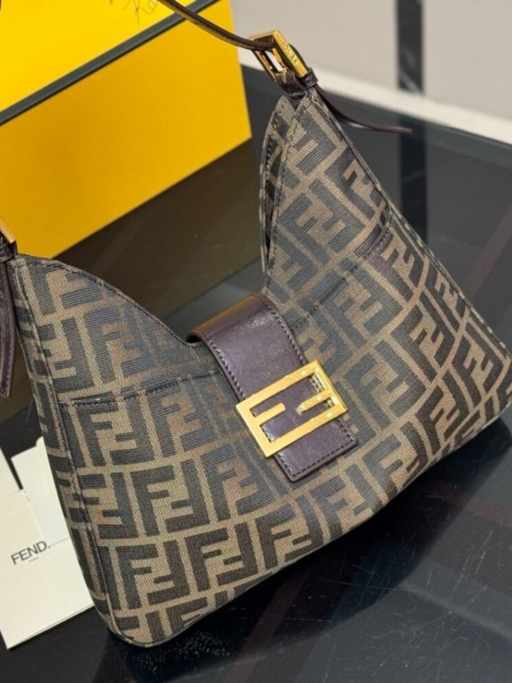 Fendi zucca monogram croissant